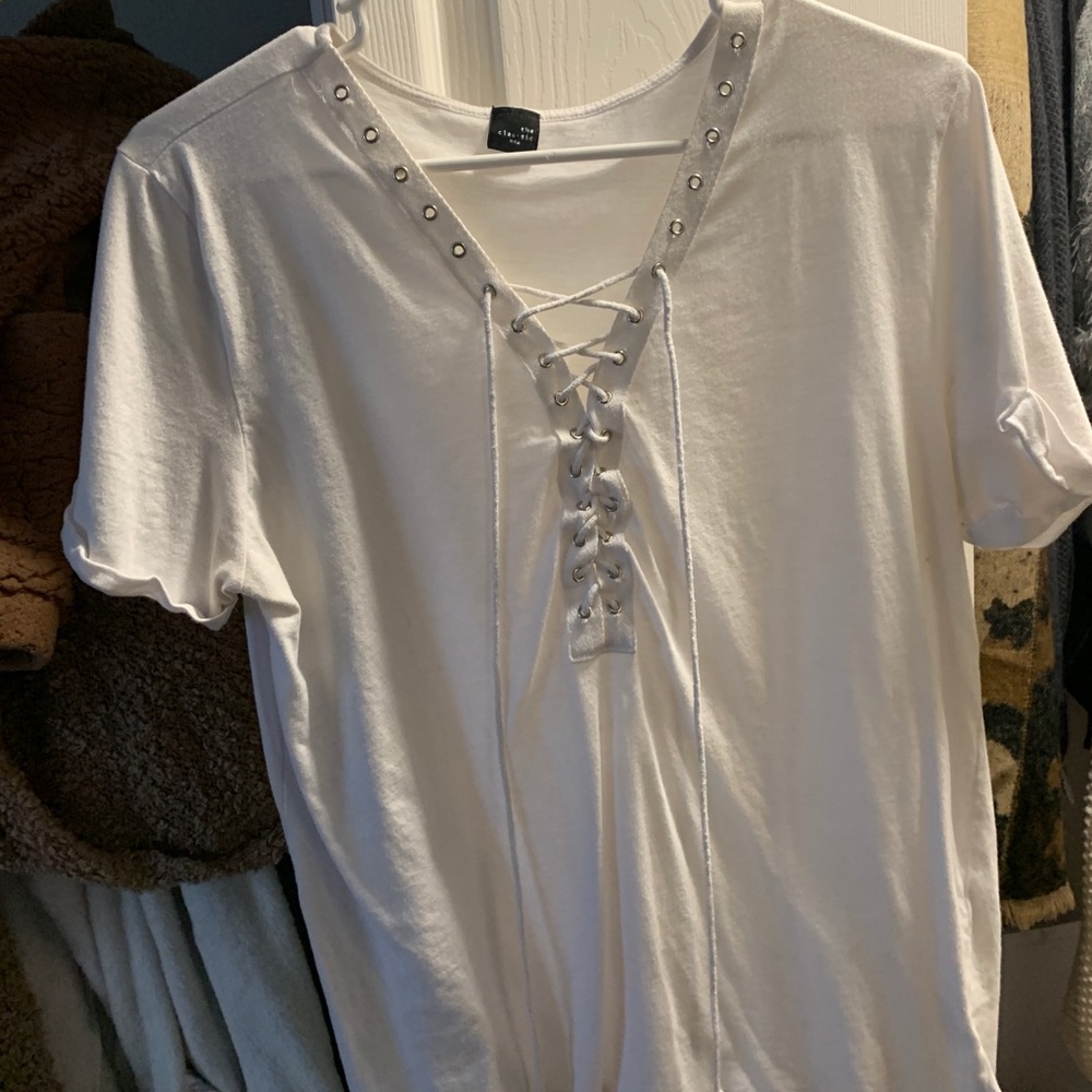Lace up t shirt